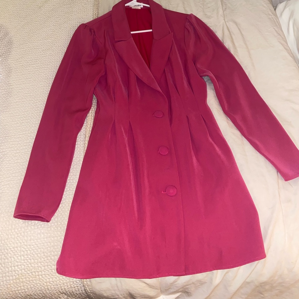 Lovers and friends hot pink blazer dress